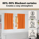 vidaXL Fekete Függöny Gyűrűkkel 2 pcs Élénk narancs 140 x 140 cm
