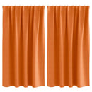 vidaXL Fekete Függöny Gyűrűkkel 2 pcs Élénk narancs 140 x 140 cm
