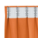 vidaXL Fekete Függöny Gyűrűkkel 2 pcs Élénk narancs 225 x 140 cm
