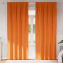 vidaXL Fekete Függöny Gyűrűkkel 2 pcs Élénk narancs 225 x 140 cm