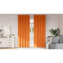 vidaXL Fekete Függöny Gyűrűkkel 2 pcs Élénk narancs 245 x 140 cm