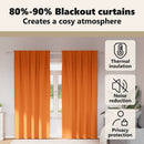 vidaXL Fekete Függöny Gyűrűkkel 2 pcs Élénk narancs 245 x 140 cm