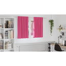 vidaXL Fekete Függöny Gyűrűkkel 2 pcs Élénk rózsaszín 140 x 140 cm