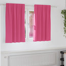 vidaXL Fekete Függöny Gyűrűkkel 2 pcs Élénk rózsaszín 140 x 140 cm