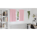 vidaXL Fekete Függöny Gyűrűkkel 2 pcs Babarózsaszín 140 x 140 cm