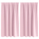 vidaXL Fekete Függöny Gyűrűkkel 2 pcs Babarózsaszín 140 x 140 cm