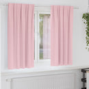 vidaXL Fekete Függöny Gyűrűkkel 2 db Babarózsaszín 175 x 140 cm