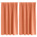 vidaXL Fekete Függöny Gyűrűkkel 2 pcs Terrakotta 140 x 140 cm