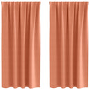 vidaXL Fekete Függöny Gyűrűkkel 2 pcs Terrakotta 175 x 140 cm