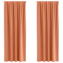 vidaXL Fekete Függöny Gyűrűkkel 2 pcs Terrakotta 225 x 140 cm