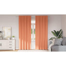 vidaXL Fekete Függöny Gyűrűkkel 2 pcs Terrakotta 245 x 140 cm