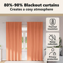 vidaXL Fekete Függöny Gyűrűkkel 2 pcs Terrakotta 245 x 140 cm
