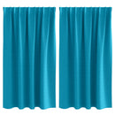 vidaXL Fekete Függöny Gyűrűkkel 2 db Türkiz 140 x 140 cm Poliészter