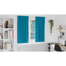 vidaXL Fekete Függöny Gyűrűkkel 2 pcs Türkiz 175 x 140 cm Poliészter