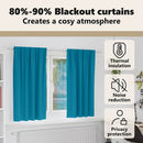 vidaXL Fekete Függöny Gyűrűkkel 2 pcs Türkiz 175 x 140 cm Poliészter