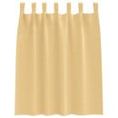 vidaXL Fekete Függöny Gyűrűkkel 2 pcs Bézs 140 x 140 cm Poliészter