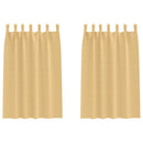 vidaXL Fekete Függöny Gyűrűkkel 2 pcs Bézs 175 x 140 cm Poliészter
