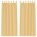 vidaXL Fekete Függöny Gyűrűkkel 2 pcs Bézs 225 x 140 cm Poliészter