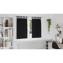 vidaXL Fekete Függöny Gyűrűkkel 2 pcs Fekete 140 x 140 cm Poliészter