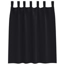 vidaXL Fekete Függöny Gyűrűkkel 2 pcs Fekete 140 x 140 cm Poliészter