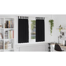 vidaXL Fekete Függöny Gyűrűkkel 2 pcs Fekete 175 x 140 cm Poliészter