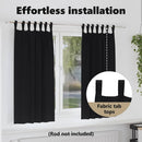 vidaXL Fekete Függöny Gyűrűkkel 2 pcs Fekete 175 x 140 cm Poliészter