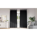 vidaXL Fekete Függöny Gyűrűkkel 2 pcs Fekete 225 x 140 cm Poliészter