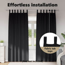 vidaXL Fekete Függöny Gyűrűkkel 2 pcs Fekete 245 x 140 cm Poliészter