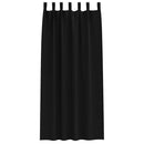 vidaXL Fekete Függöny Gyűrűkkel 2 pcs Fekete 245 x 140 cm Poliészter