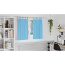 vidaXL Fekete Függöny Gyűrűkkel 2 pcs Világoskék 140 x 140 cm