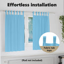 vidaXL Fekete Függöny Gyűrűkkel 2 pcs Világoskék 140 x 140 cm
