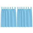 vidaXL Fekete Függöny Gyűrűkkel 2 pcs Világoskék 140 x 140 cm
