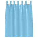 vidaXL Fekete Függöny Gyűrűkkel 2 pcs Világoskék 140 x 140 cm