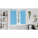 vidaXL Fekete Függöny Gyűrűkkel 2 pcs Világoskék 175 x 140 cm