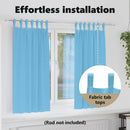 vidaXL Fekete Függöny Gyűrűkkel 2 pcs Világoskék 175 x 140 cm