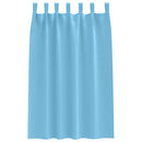 vidaXL Fekete Függöny Gyűrűkkel 2 pcs Világoskék 175 x 140 cm