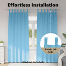vidaXL Fekete Függöny Gyűrűkkel 2 pcs Világoskék 260 x 140 cm