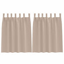 vidaXL Fekete Függöny Gyűrűkkel 2 pcs Tópszínű 140 x 140 cm Poliészter