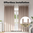 vidaXL Fekete Függöny Gyűrűkkel 2 pcs Tópszínű 245 x 140 cm Poliészter