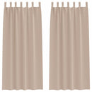 vidaXL Fekete Függöny Gyűrűkkel 2 pcs Tópszínű 245 x 140 cm Poliészter