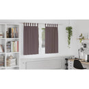 vidaXL Fekete Függöny Gyűrűkkel 2 pcs Sötét Barna 140 x 140 cm