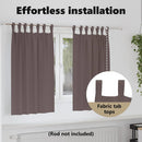 vidaXL Fekete Függöny Gyűrűkkel 2 pcs Sötét Barna 140 x 140 cm