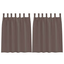 vidaXL Fekete Függöny Gyűrűkkel 2 pcs Sötét Barna 140 x 140 cm