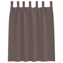 vidaXL Fekete Függöny Gyűrűkkel 2 pcs Sötét Barna 140 x 140 cm