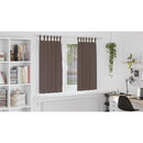 vidaXL Fekete Függöny Gyűrűkkel 2 pcs Sötét Barna 175 x 140 cm