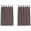 vidaXL Fekete Függöny Gyűrűkkel 2 pcs Sötét Barna 175 x 140 cm