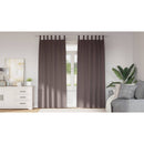 vidaXL Fekete Függöny Gyűrűkkel 2 pcs Sötét Barna 225 x 140 cm