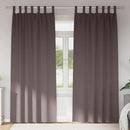 vidaXL Fekete Függöny Gyűrűkkel 2 pcs Sötét Barna 245 x 140 cm