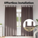 vidaXL Fekete Függöny Gyűrűkkel 2 pcs Sötét Barna 245 x 140 cm