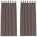 vidaXL Fekete Függöny Gyűrűkkel 2 pcs Sötét Barna 260 x 140 cm